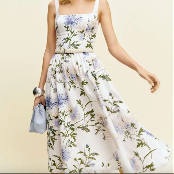 Reformation Janu Linen Dress Ivory - Size 4 - Picture 3 of 11